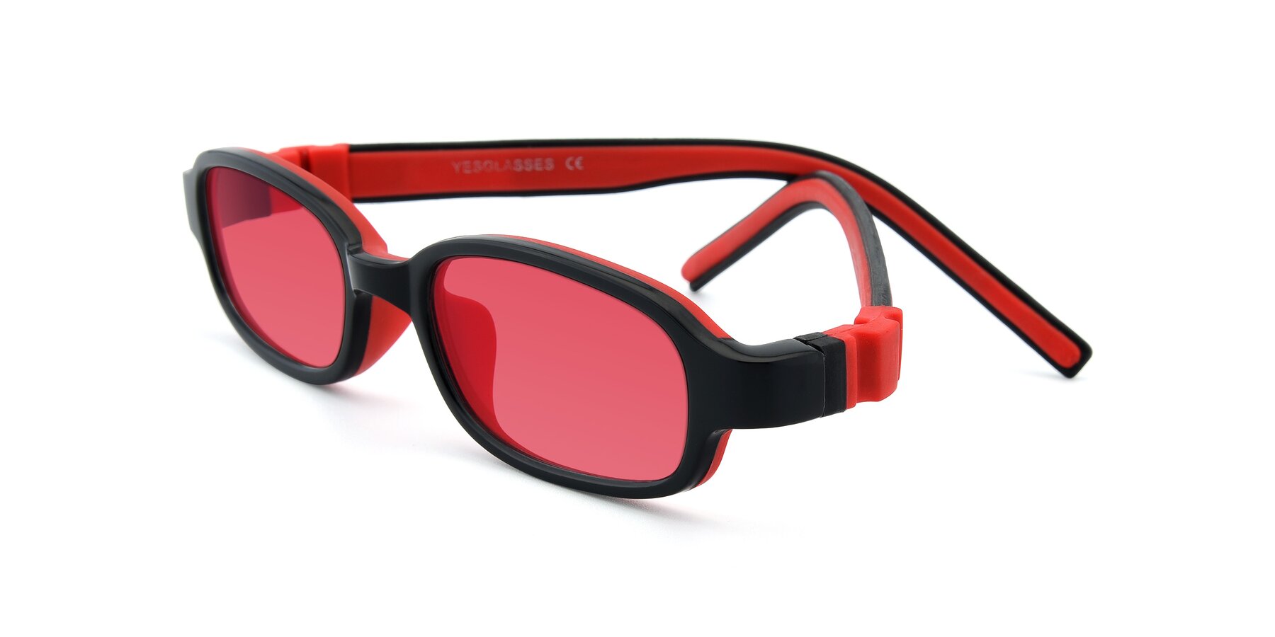 Angle of 515 in Black-Red with Red Tinted Lenses