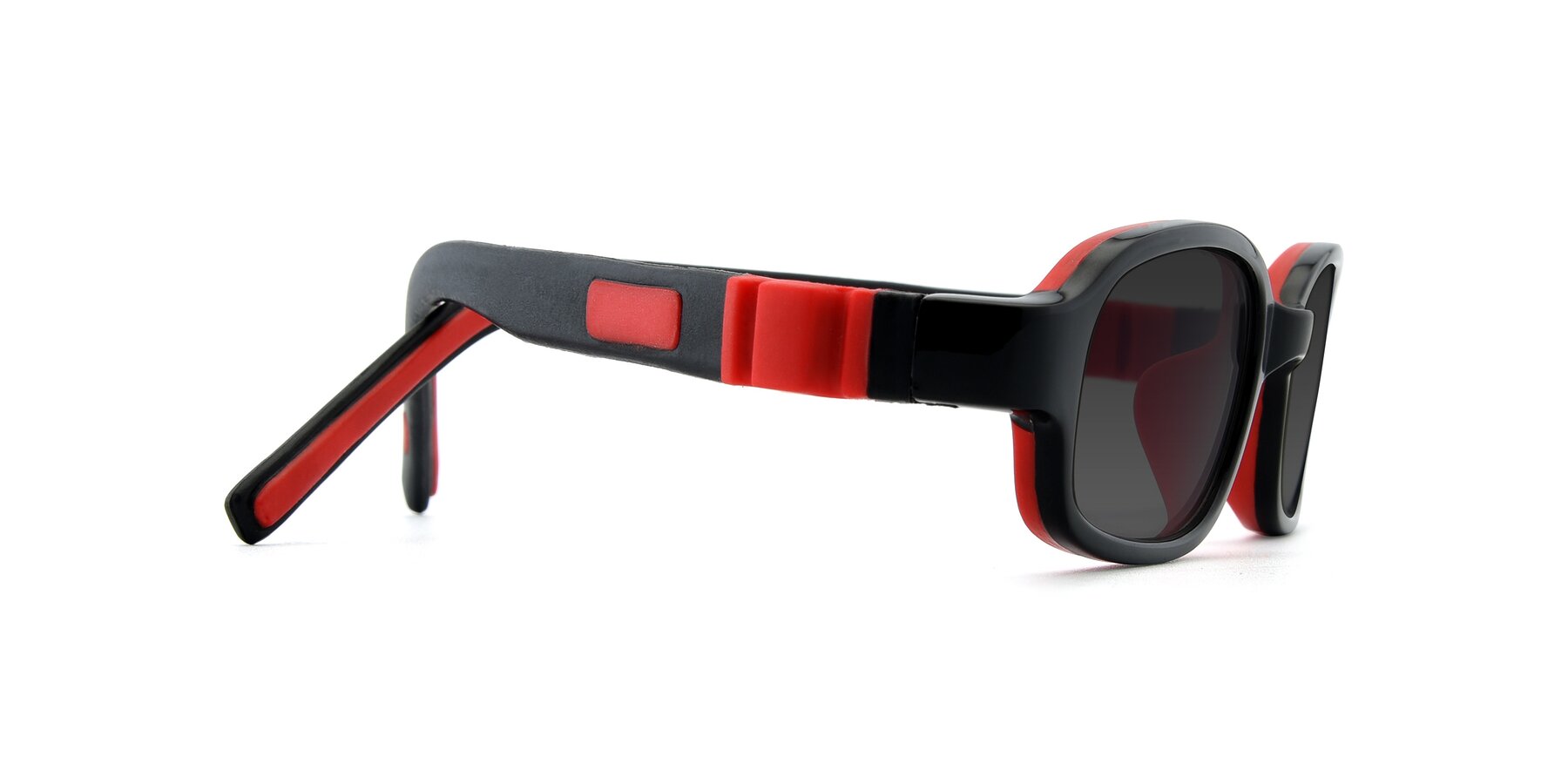 Side of 515 in Black-Red with Gray Tinted Lenses