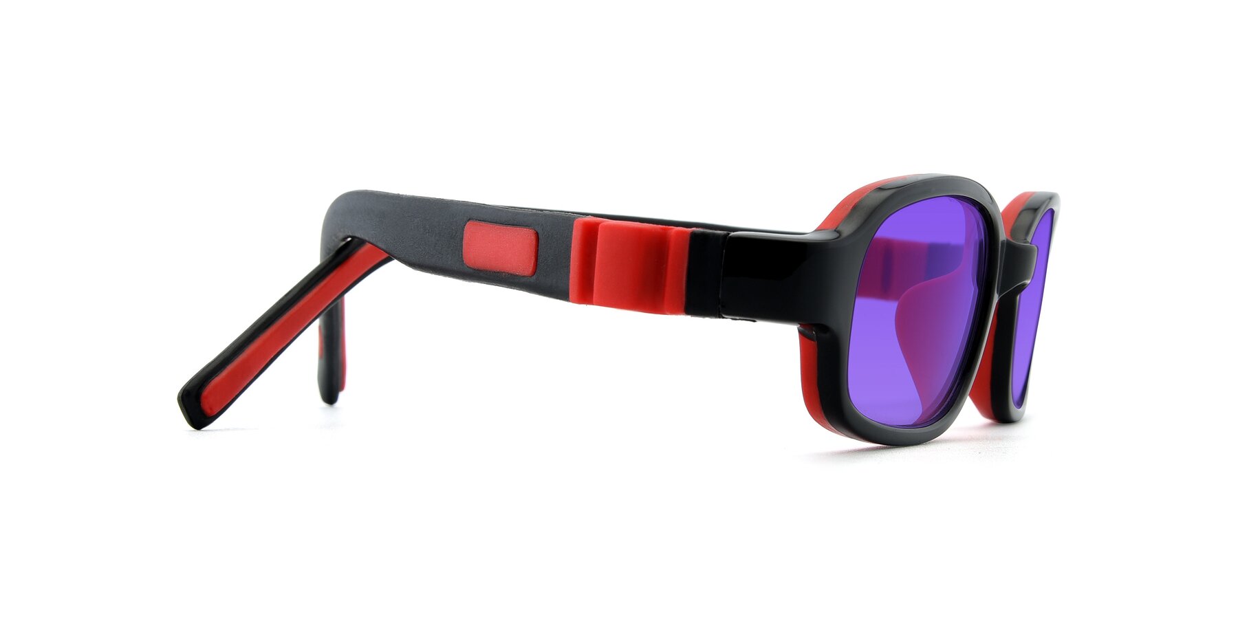 Side of 515 in Black-Red with Purple Tinted Lenses