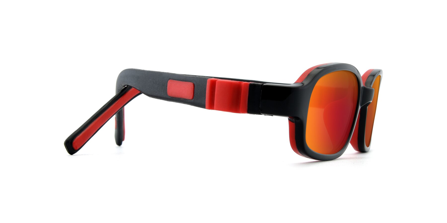 Side of 515 in Black-Red with Red Gold Mirrored Lenses