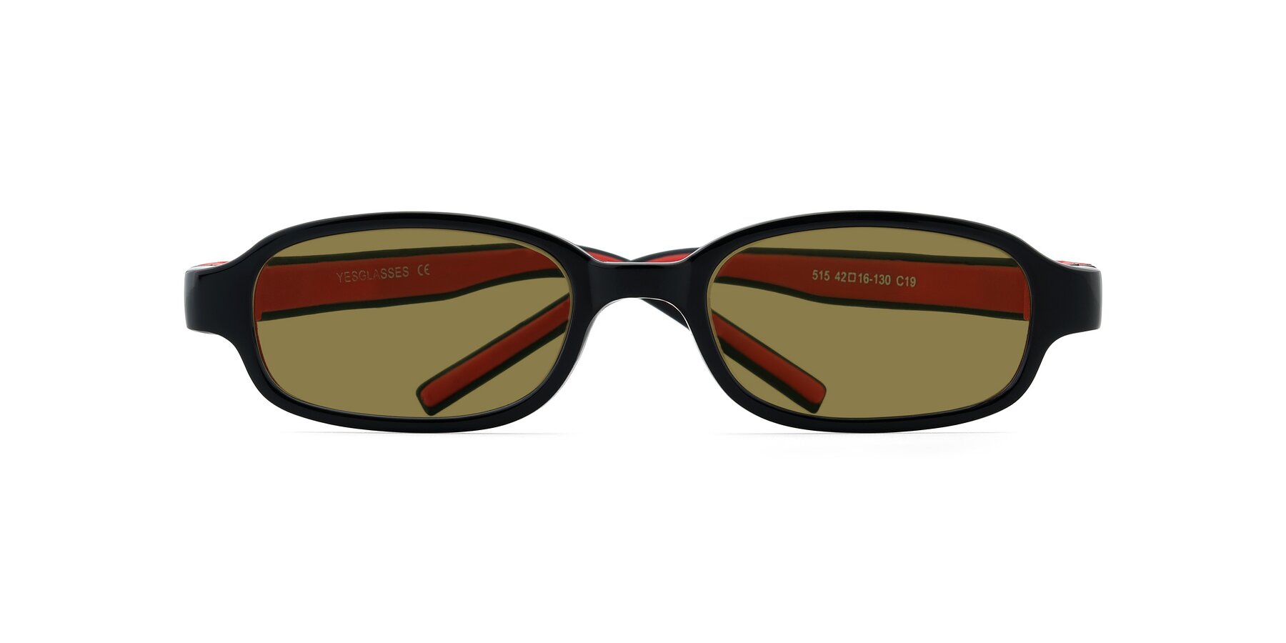 Folded Front of 515 in Black-Red with Brown Polarized Lenses