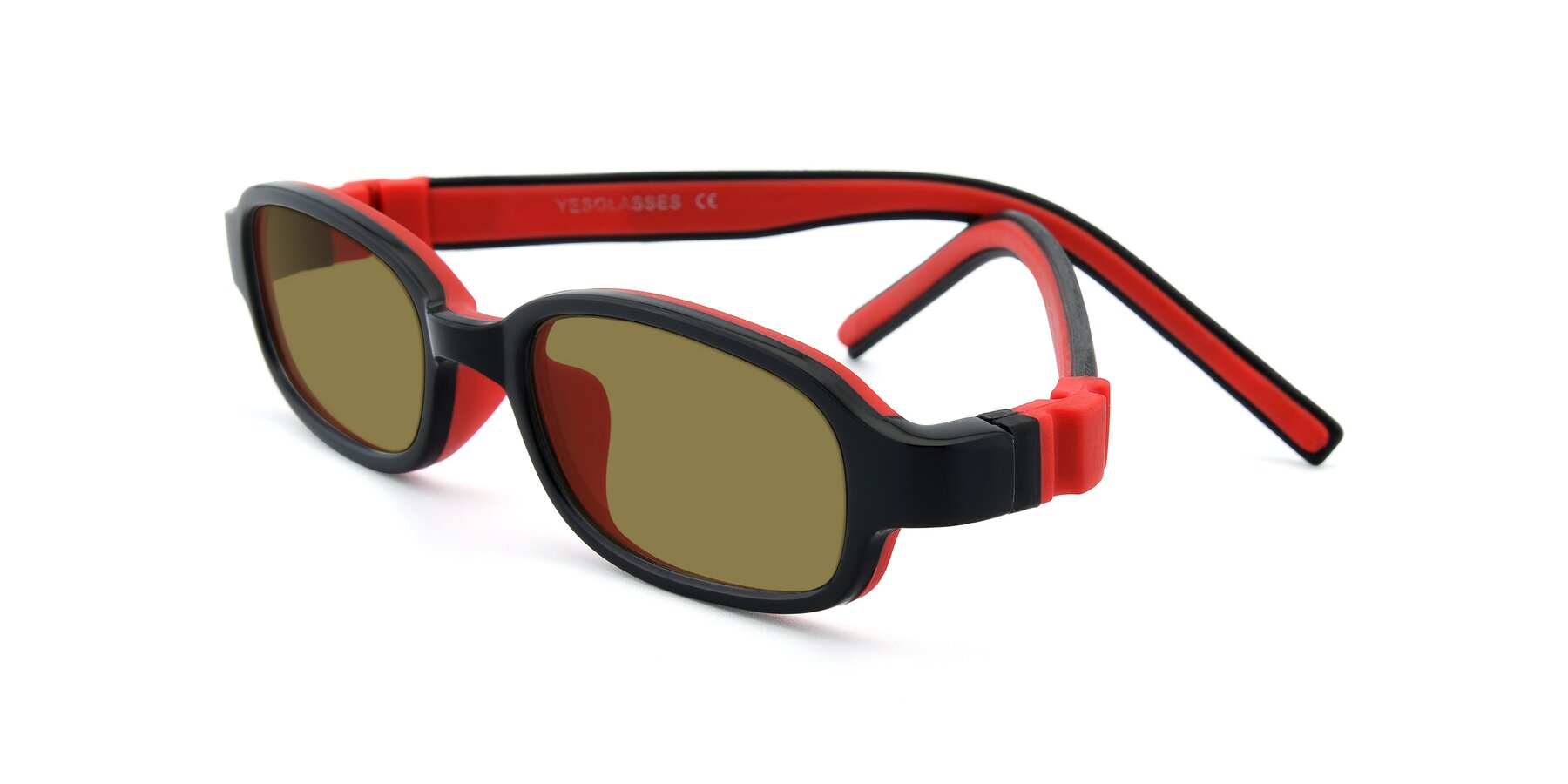 Angle of 515 in Black-Red with Brown Polarized Lenses