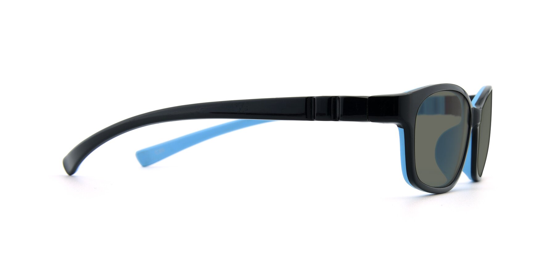Side of 556 in Black-Sky Blue with Gray Polarized Lenses