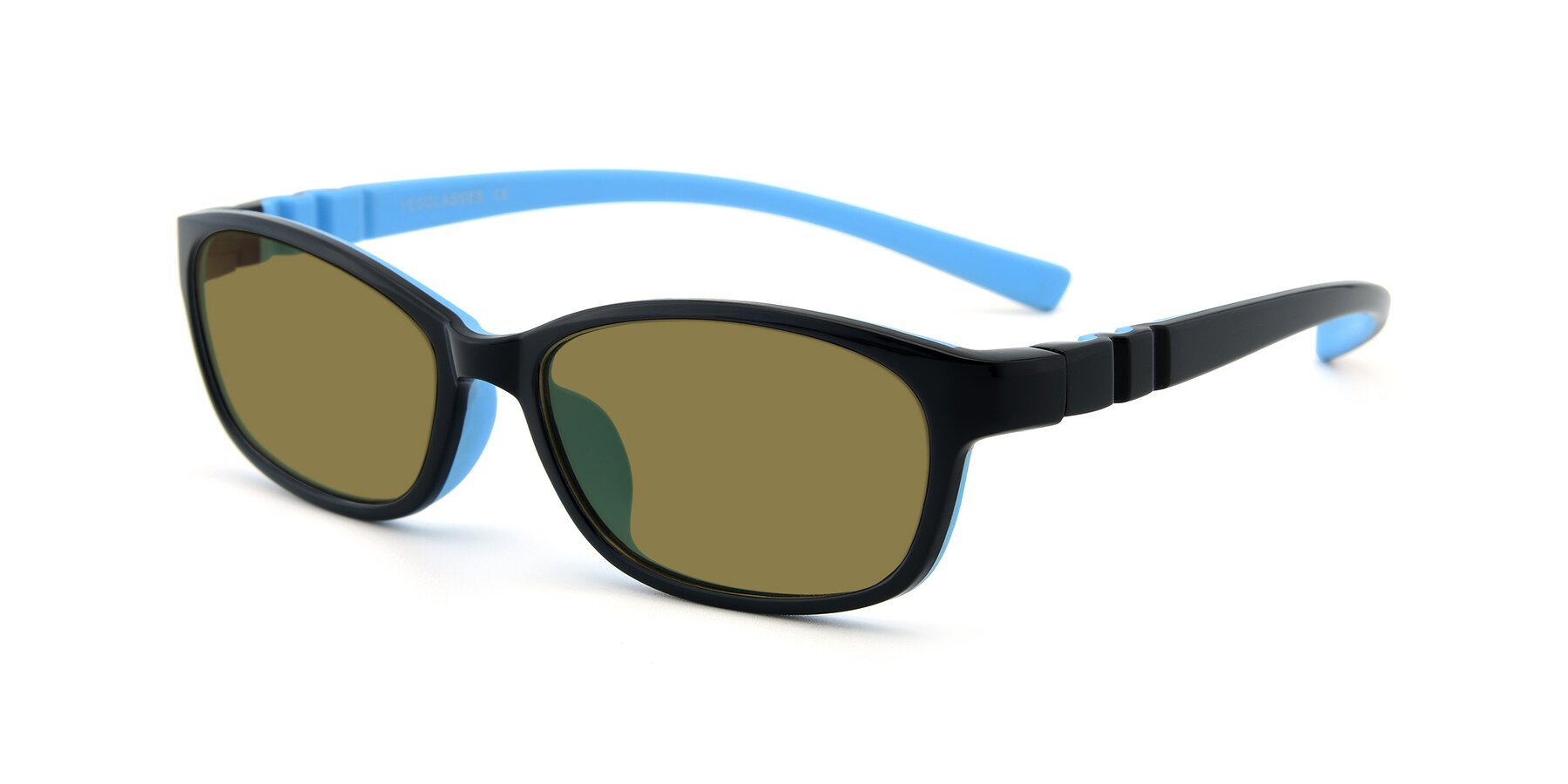 Angle of 556 in Black-Sky Blue with Brown Polarized Lenses