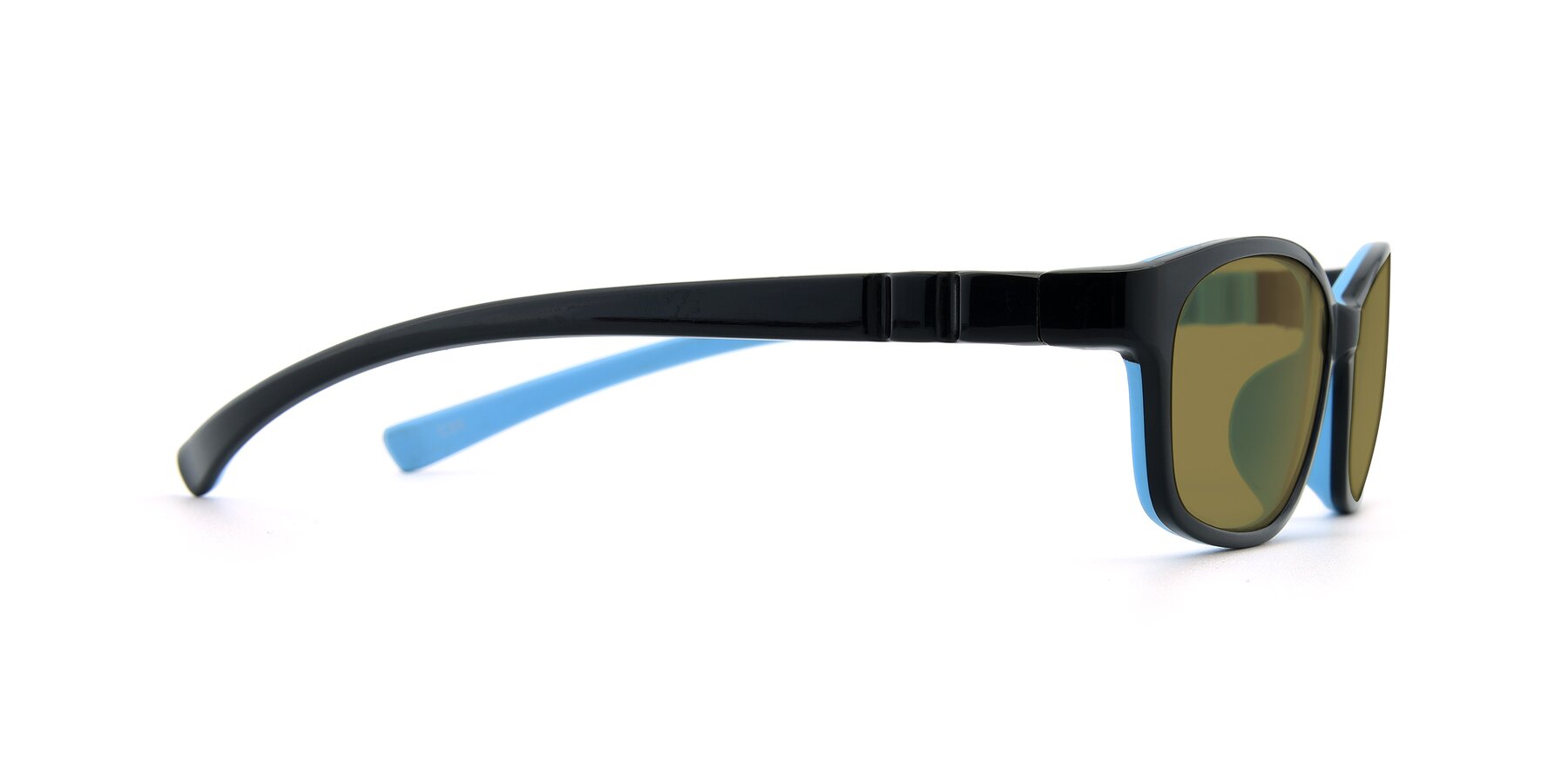 Side of 556 in Black-Sky Blue with Brown Polarized Lenses