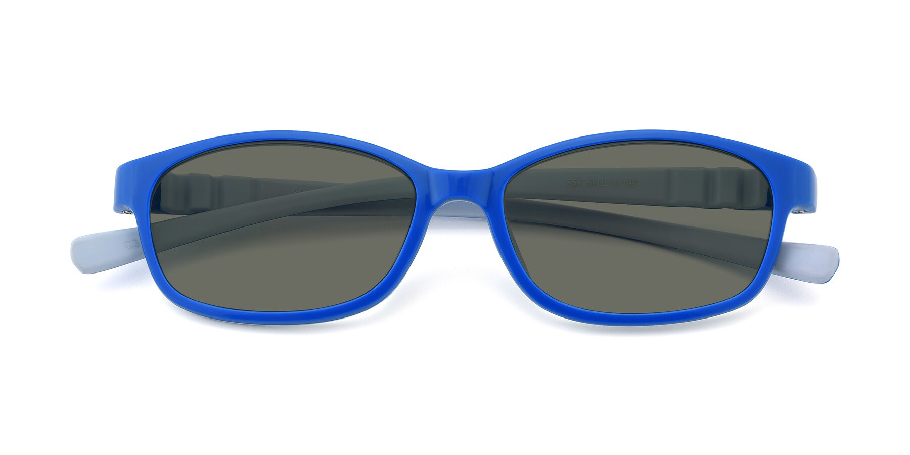 Folded Front of 556 in Blue-Gray with Gray Polarized Lenses