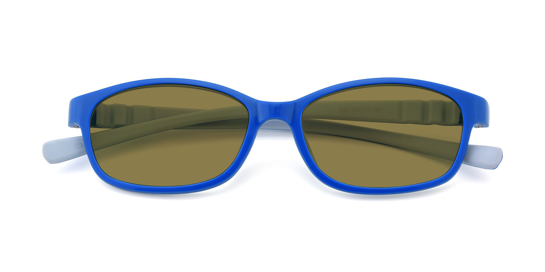 Folded Front of 556 in Blue-Gray with Brown Polarized Lenses