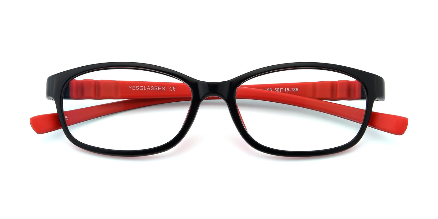 556 - Black / Red Eyeglasses
