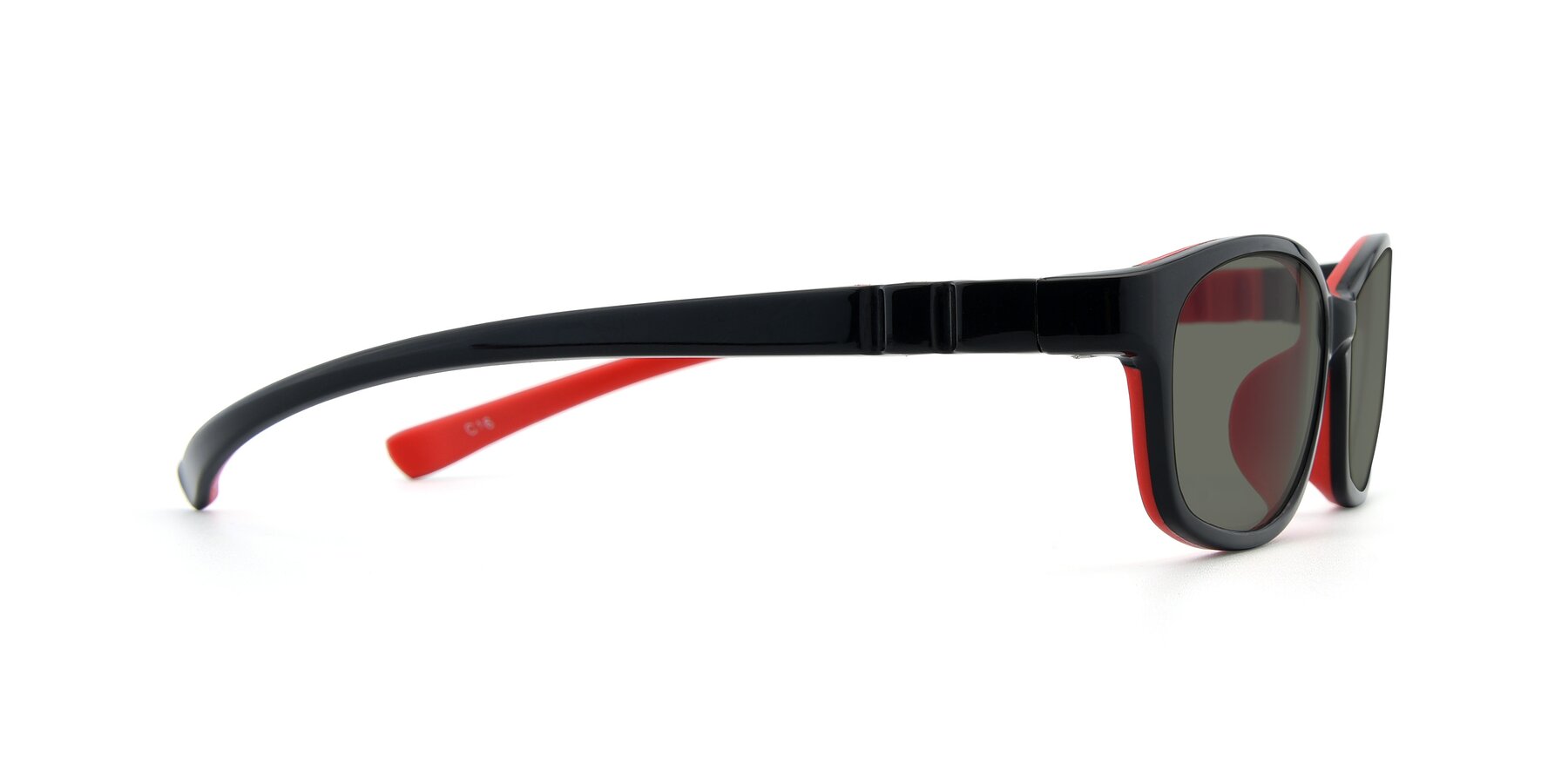 Side of 556 in Black-Red with Gray Polarized Lenses