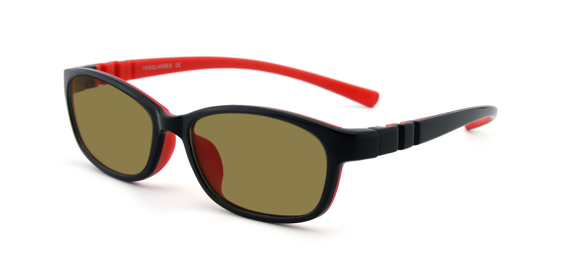 Angle of 556 in Black-Red with Brown Polarized Lenses