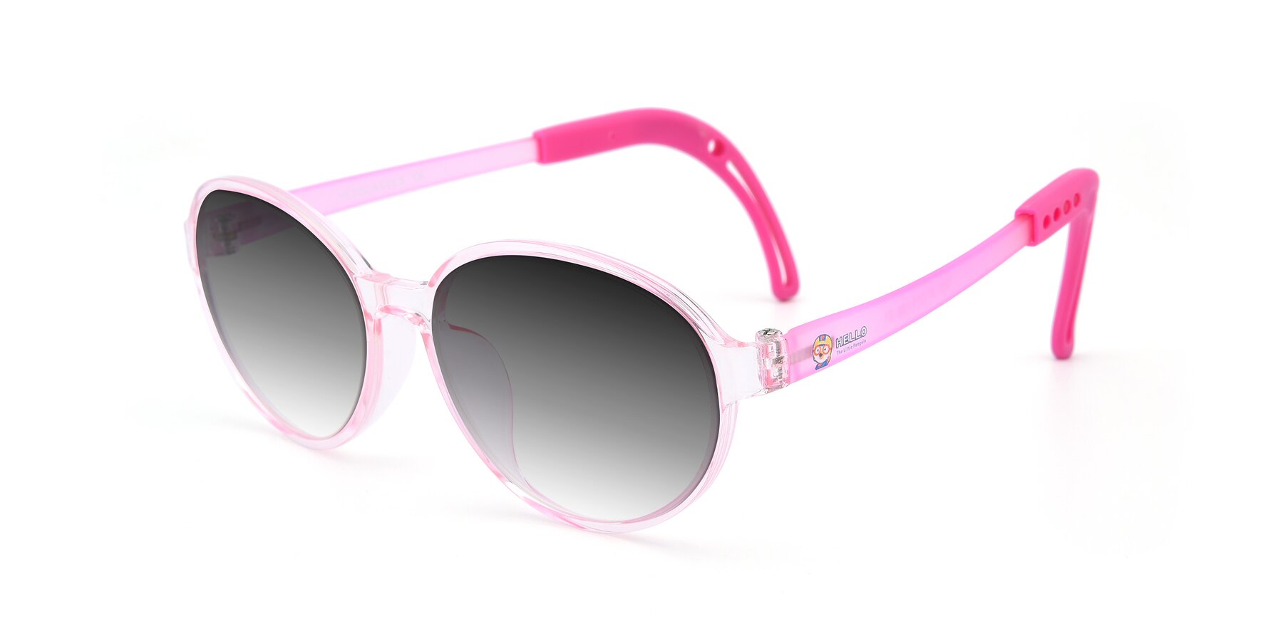Angle of 1020 in Tranparent Pink with Gray Gradient Lenses