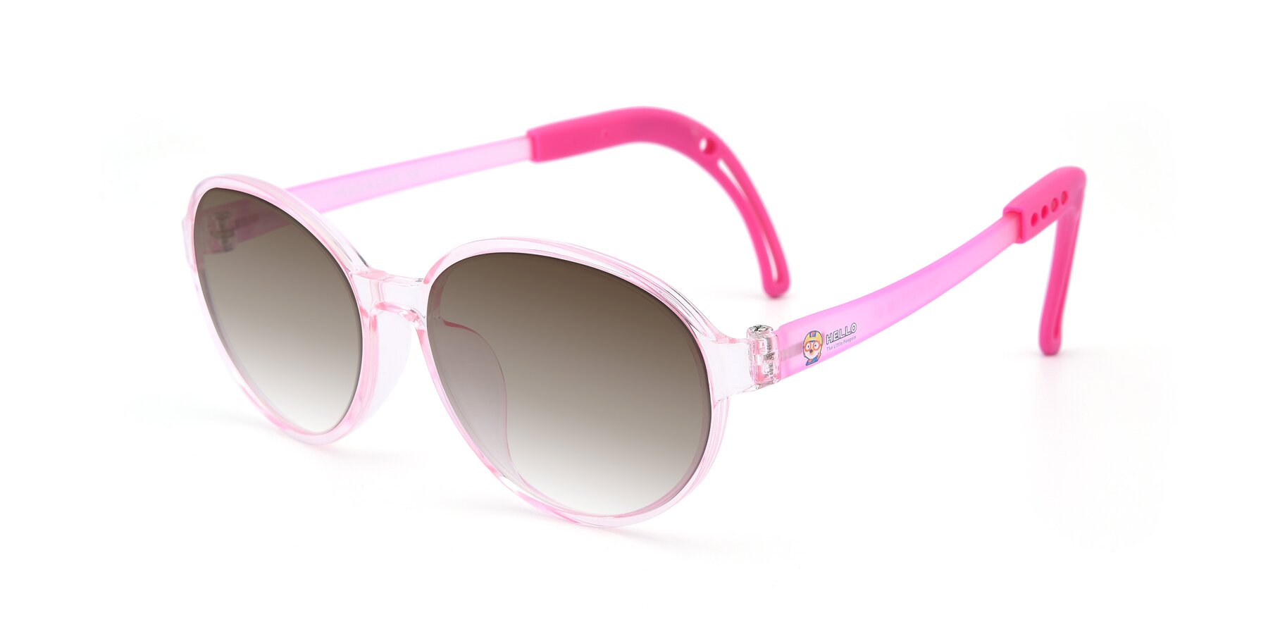 Angle of 1020 in Tranparent Pink with Brown Gradient Lenses