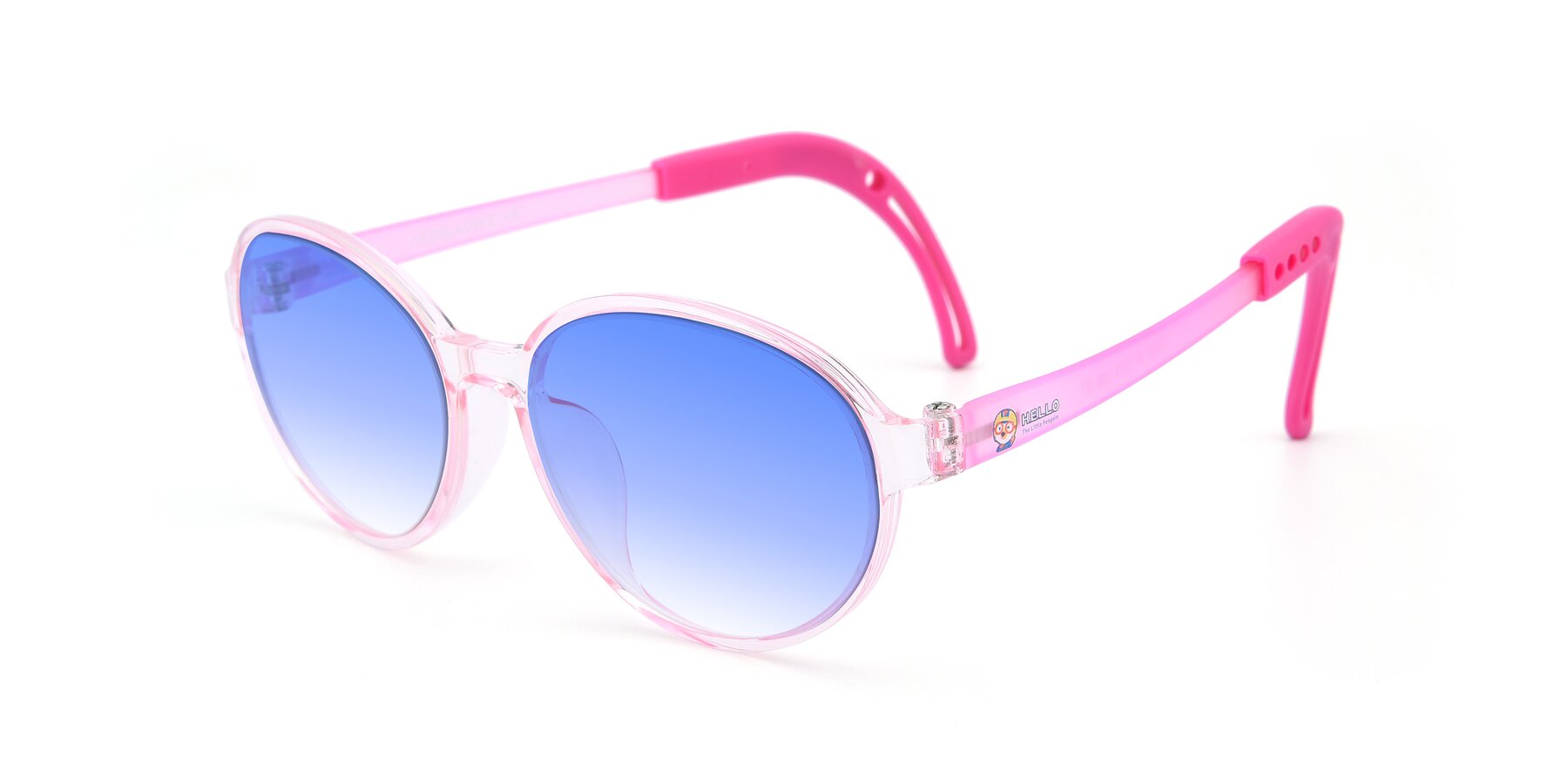 Angle of 1020 in Tranparent Pink with Blue Gradient Lenses