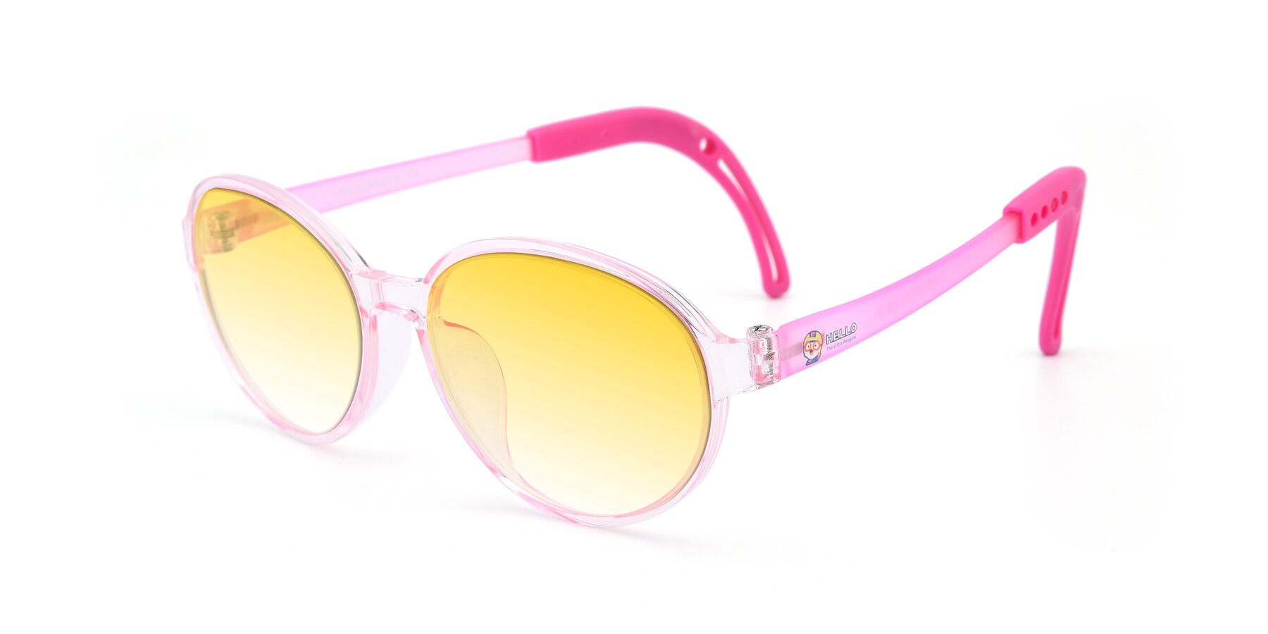 Angle of 1020 in Tranparent Pink with Yellow Gradient Lenses