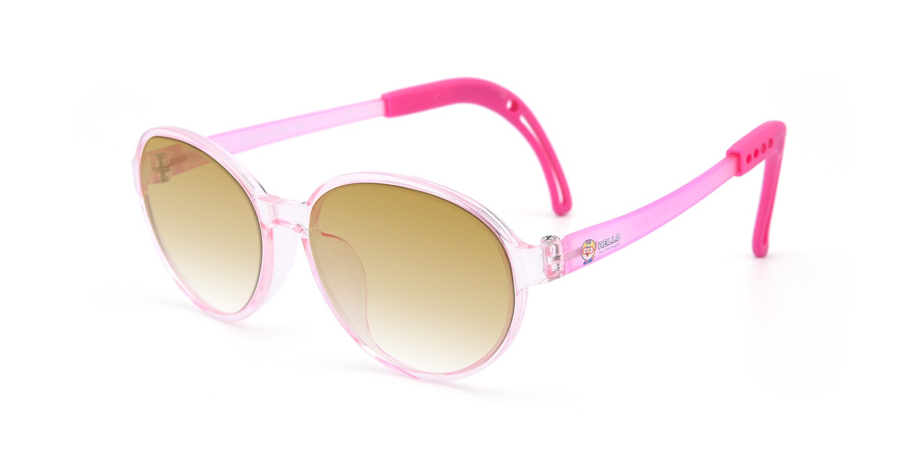 Angle of 1020 in Tranparent Pink with Champagne Gradient Lenses
