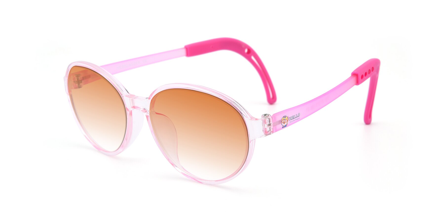 Angle of 1020 in Tranparent Pink with Orange Gradient Lenses