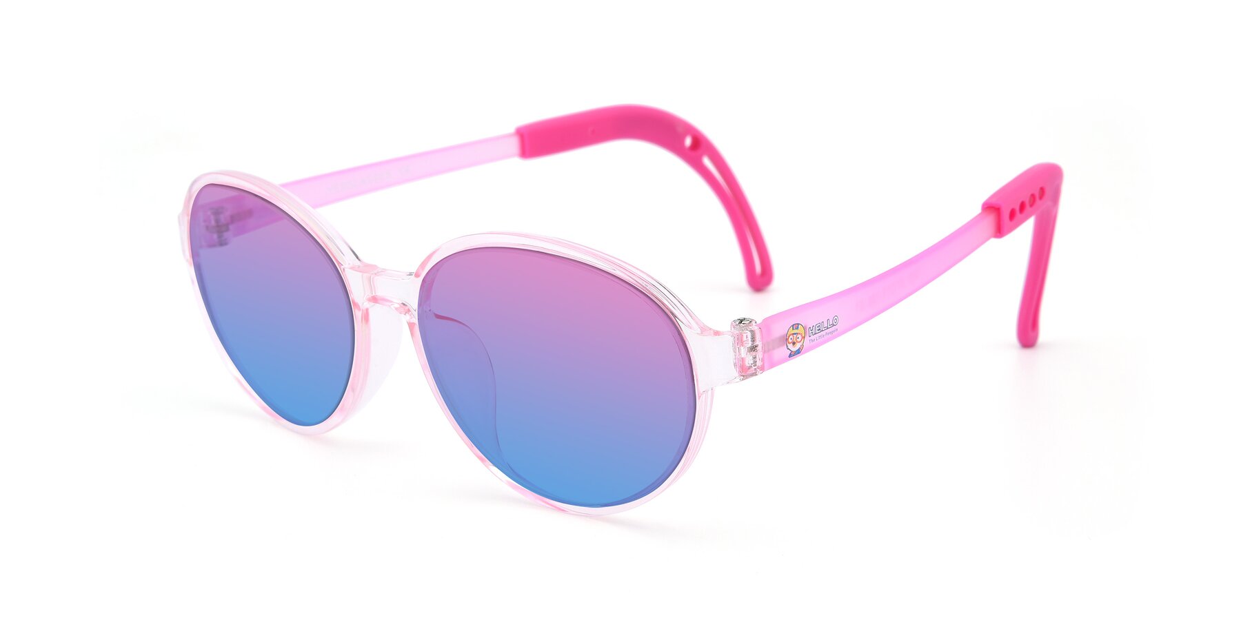 Angle of 1020 in Tranparent Pink with Pink / Blue Gradient Lenses