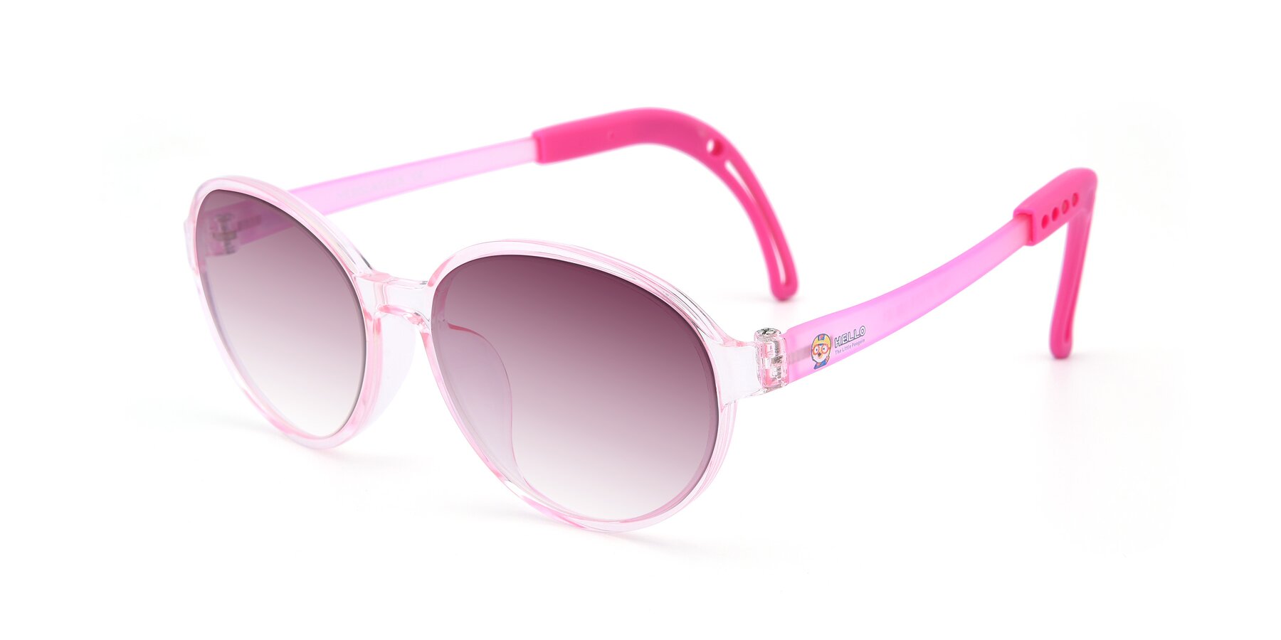 Angle of 1020 in Tranparent Pink with Wine Gradient Lenses