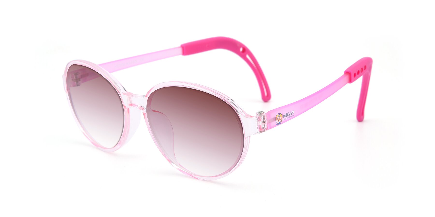 Angle of 1020 in Tranparent Pink with Garnet Gradient Lenses