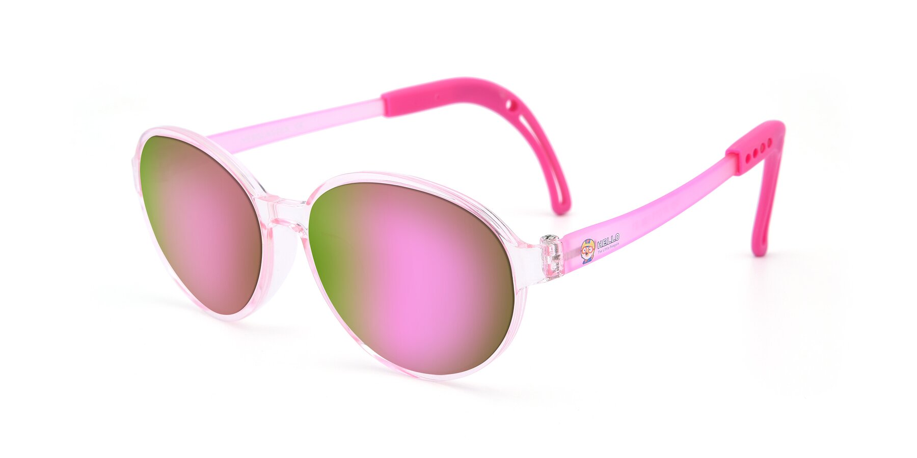 Angle of 1020 in Tranparent Pink with Pink Mirrored Lenses