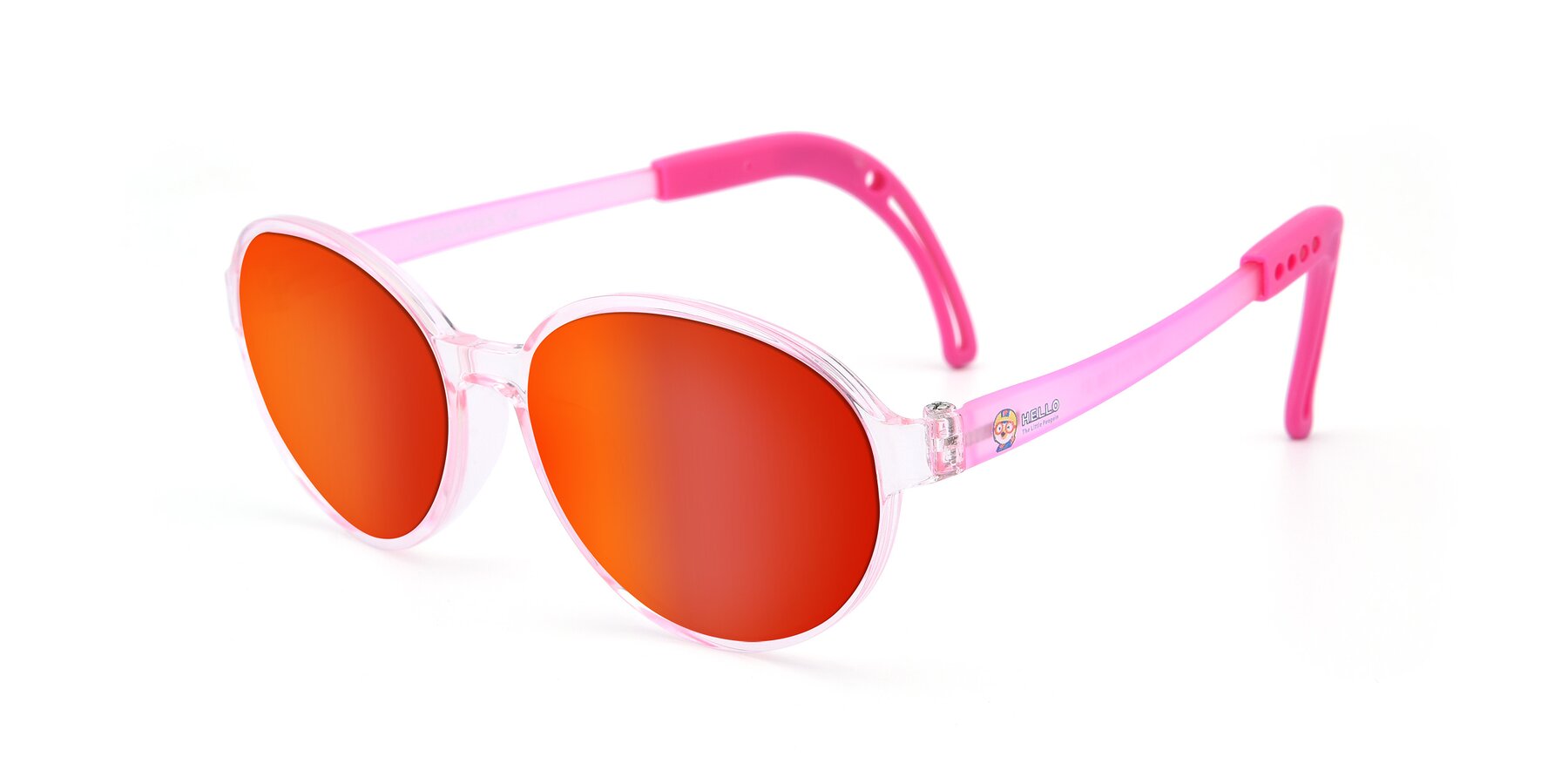 Angle of 1020 in Tranparent Pink with Red Gold Mirrored Lenses
