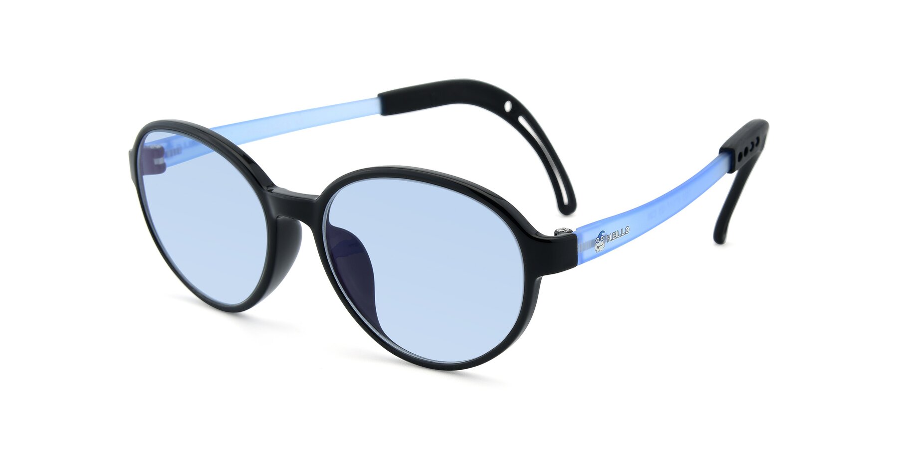 Angle of 1020 in Black-Blue with Light Blue Tinted Lenses