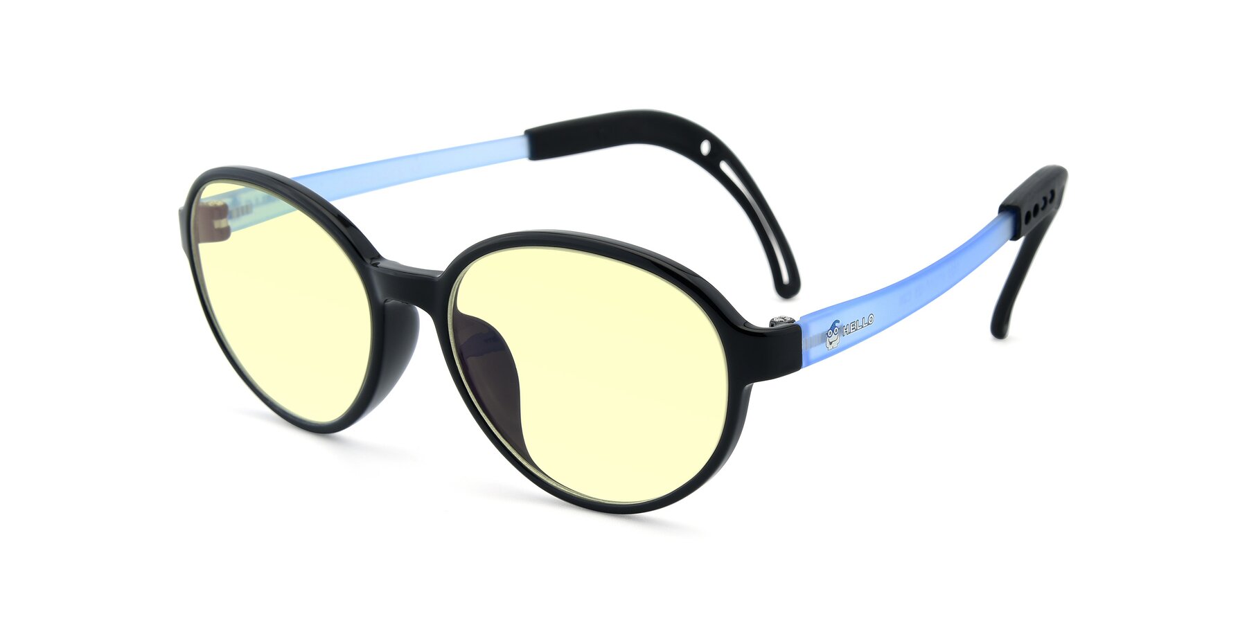 Angle of 1020 in Black-Blue with Light Yellow Tinted Lenses