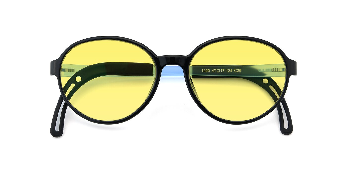 1020 - Black / Blue Tinted Sunglasses
