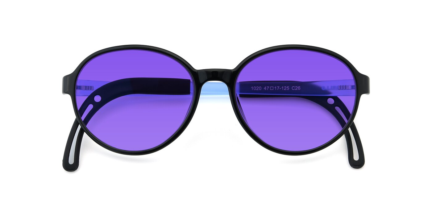 1020 - Black / Blue Tinted Sunglasses