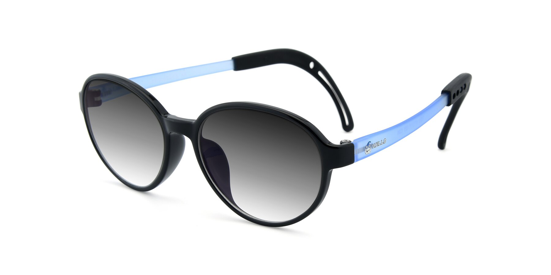 Angle of 1020 in Black-Blue with Gray Gradient Lenses