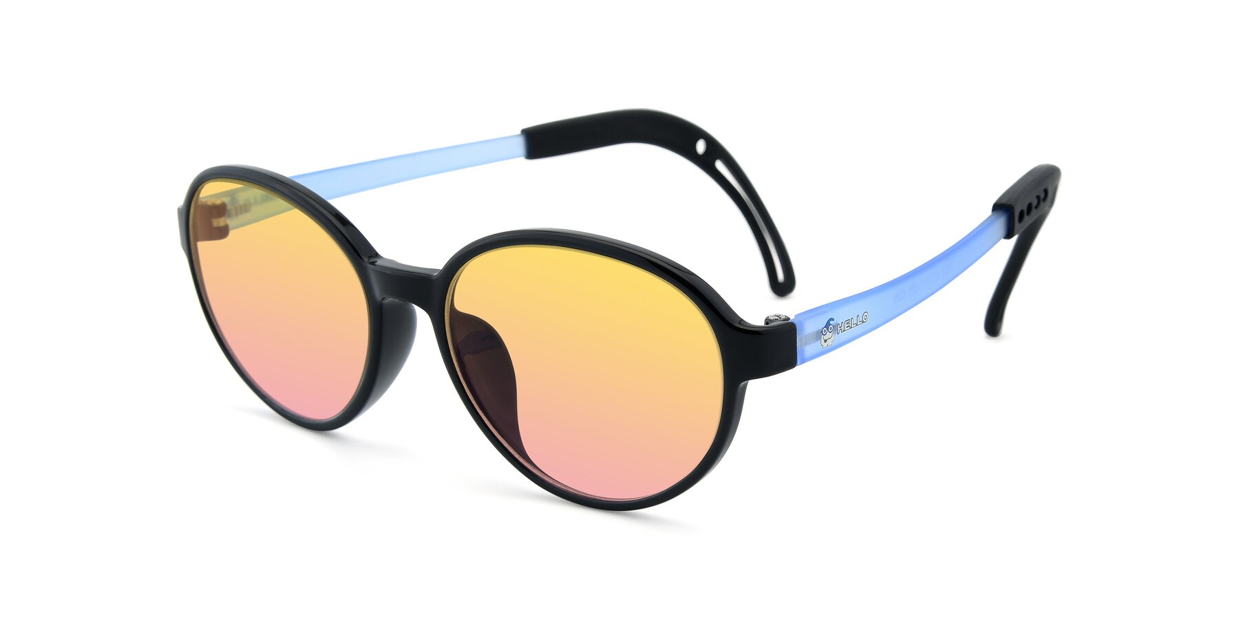 Angle of 1020 in Black-Blue with Yellow / Pink Gradient Lenses