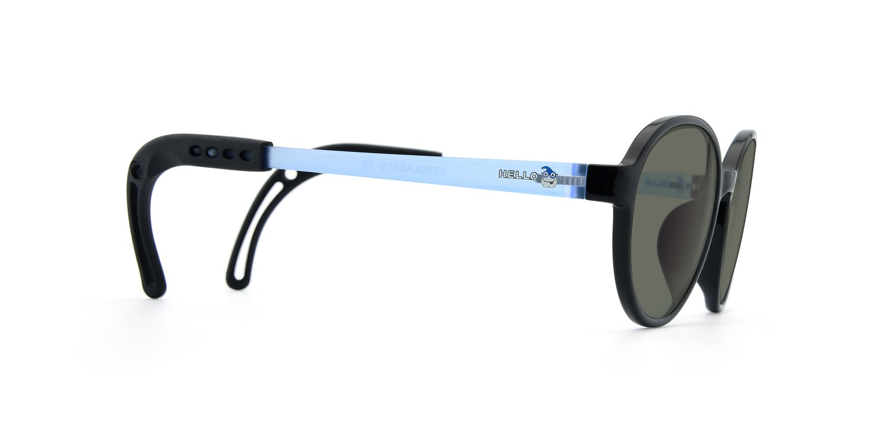 Side of 1020 in Black-Blue with Gray Polarized Lenses