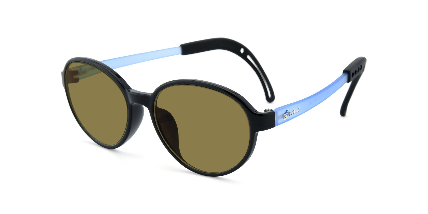 Angle of 1020 in Black-Blue with Brown Polarized Lenses