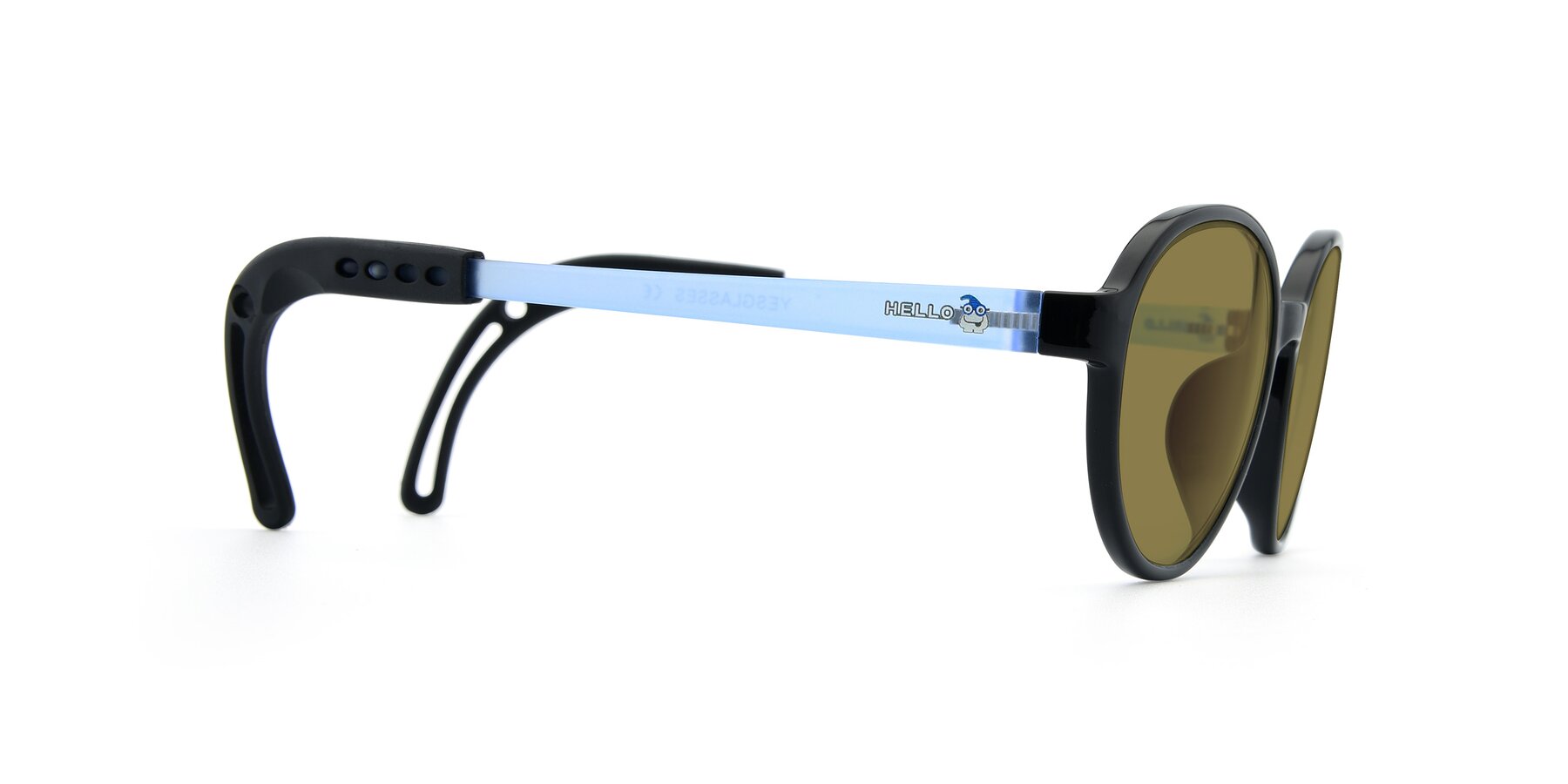 Side of 1020 in Black-Blue with Brown Polarized Lenses
