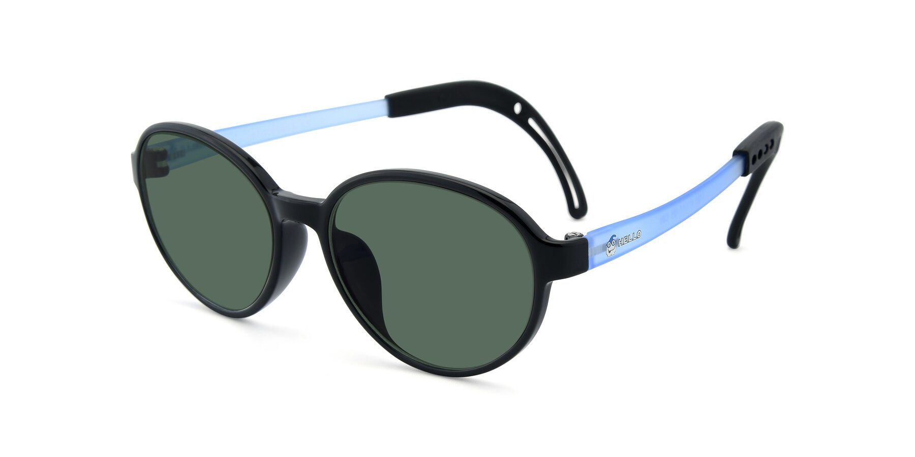 Angle of 1020 in Black-Blue with Green Polarized Lenses
