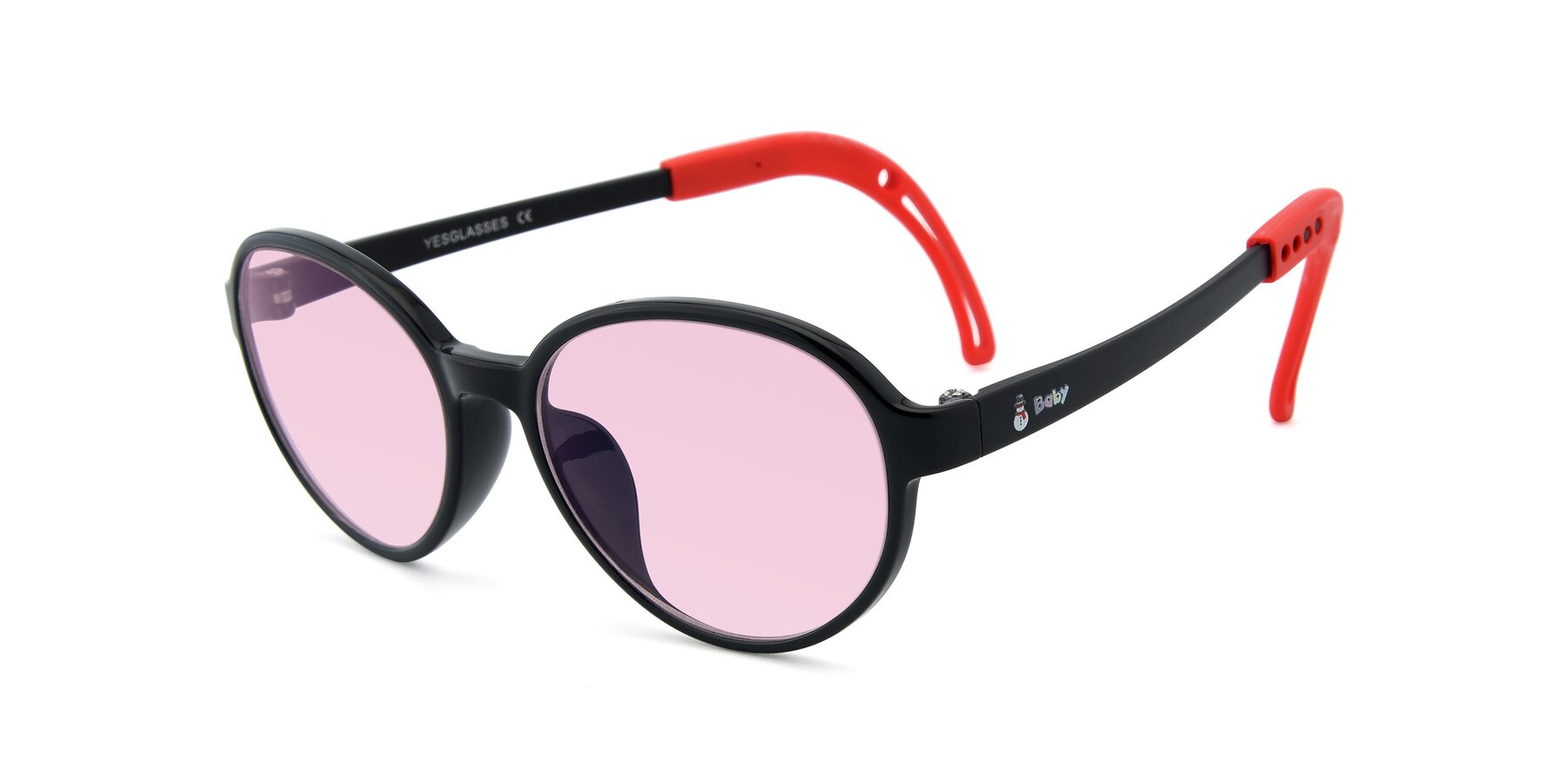 Angle of 1020 in Black-Red with Light Pink Tinted Lenses