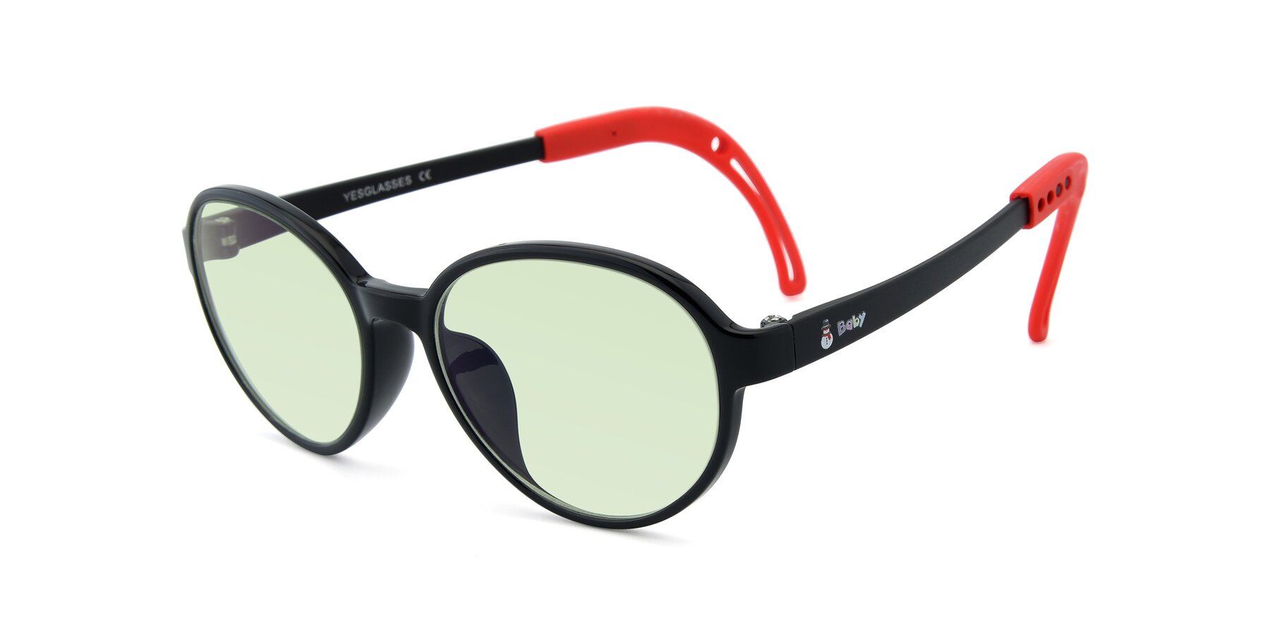 Angle of 1020 in Black-Red with Light Green Tinted Lenses