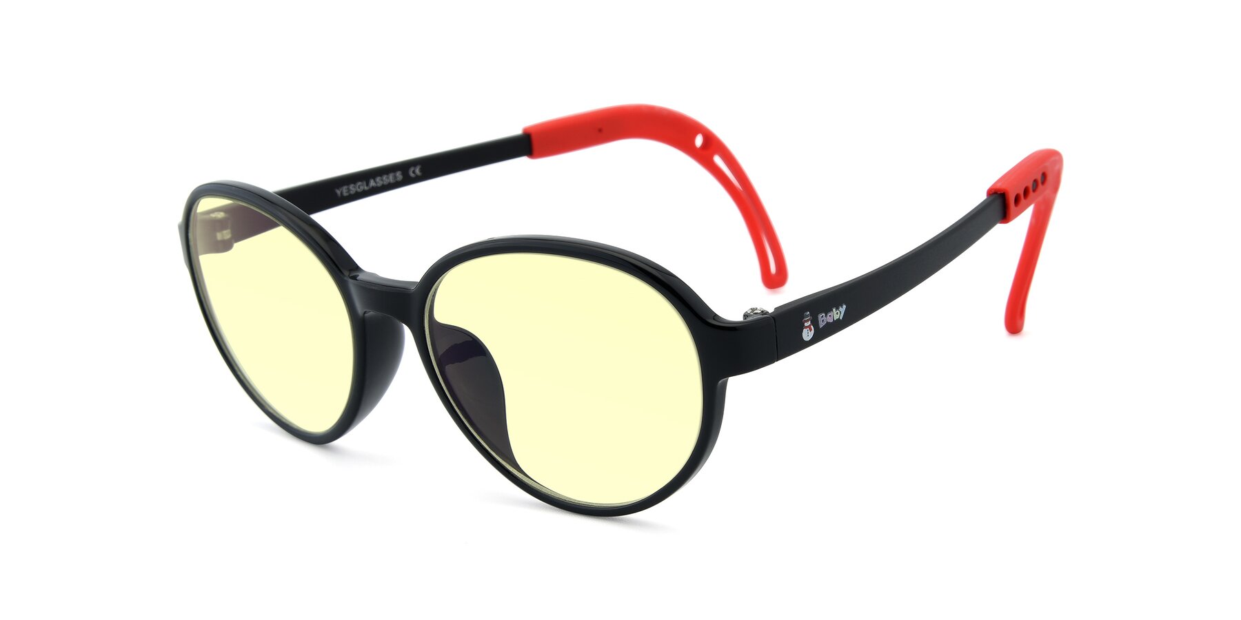 Angle of 1020 in Black-Red with Light Yellow Tinted Lenses