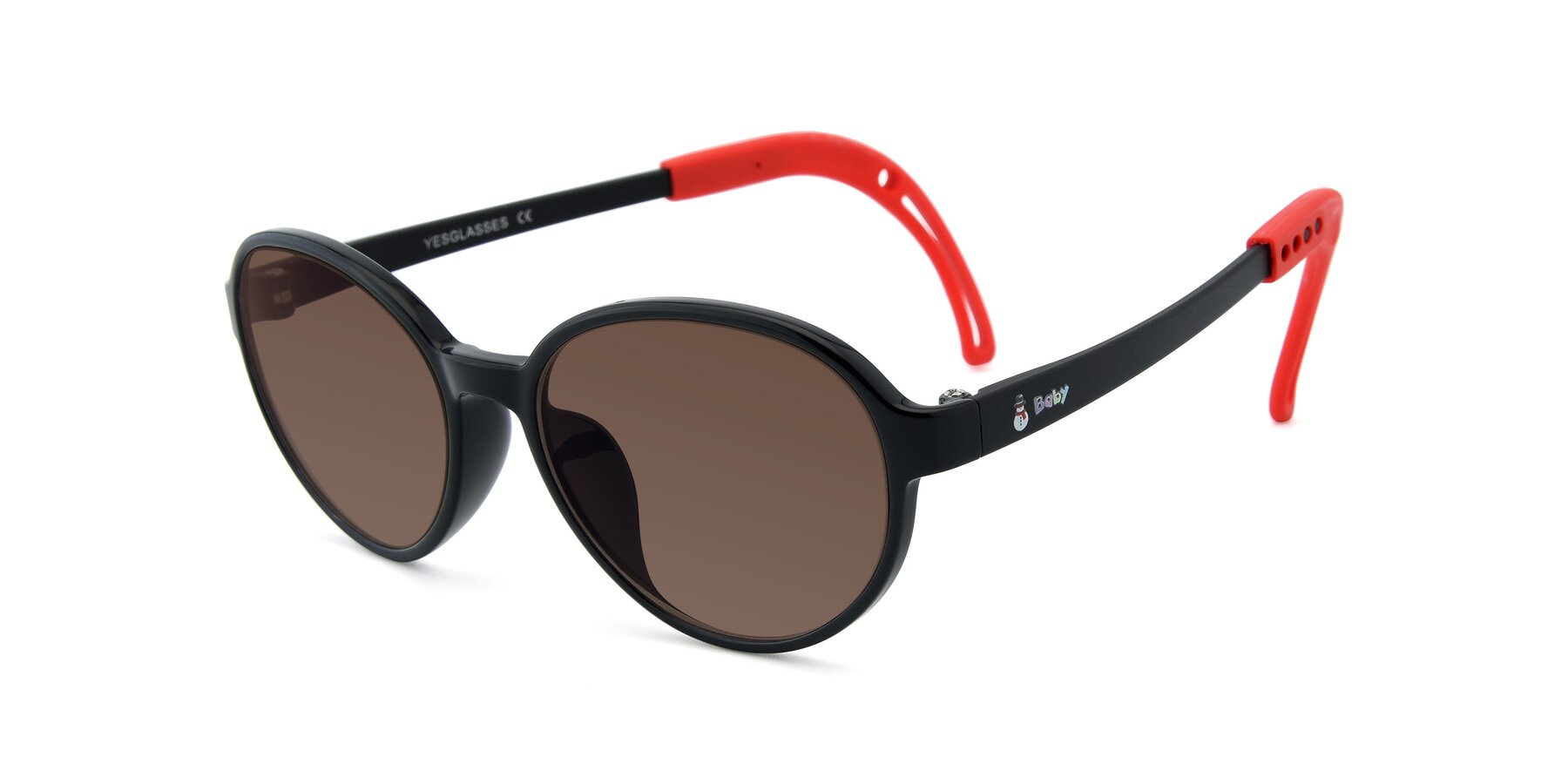 Angle of 1020 in Black-Red with Brown Tinted Lenses