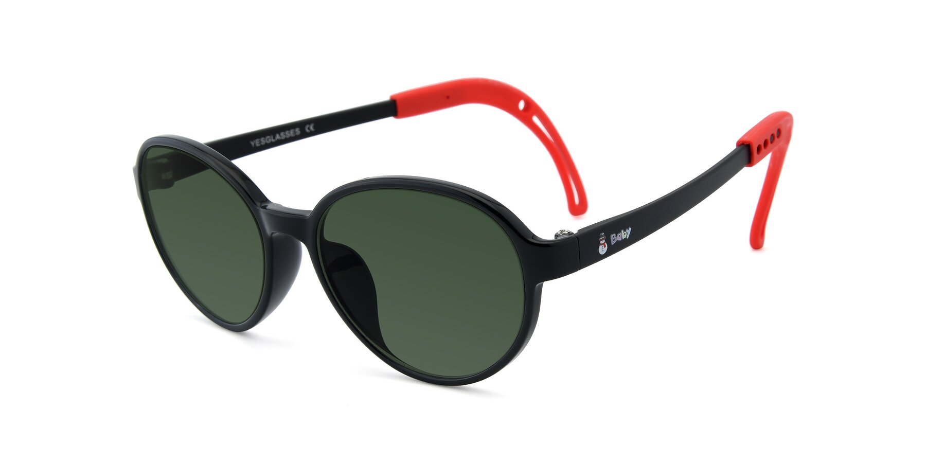 Angle of 1020 in Black-Red with Green Tinted Lenses