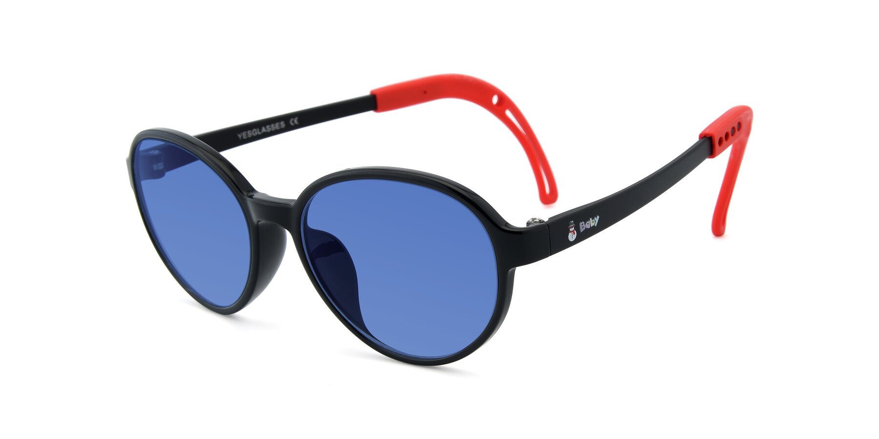 Angle of 1020 in Black-Red with Blue Tinted Lenses