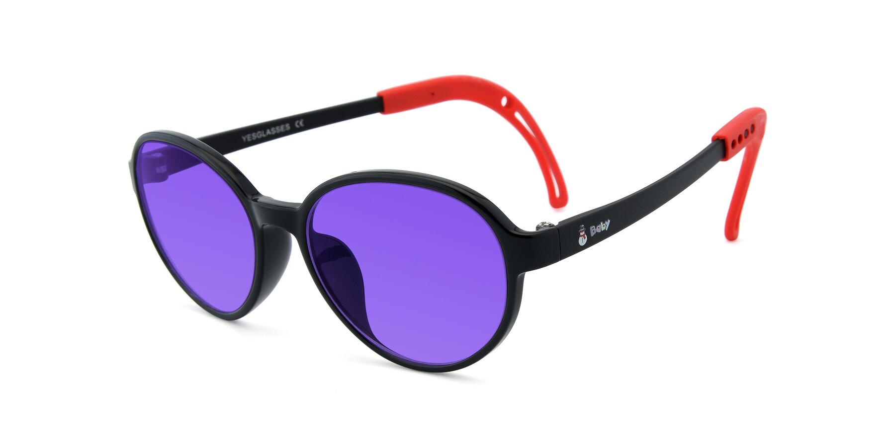 Angle of 1020 in Black-Red with Purple Tinted Lenses