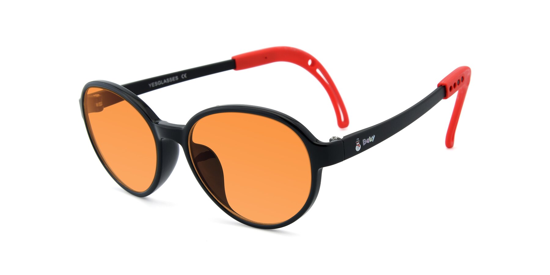 Angle of 1020 in Black-Red with Orange Tinted Lenses