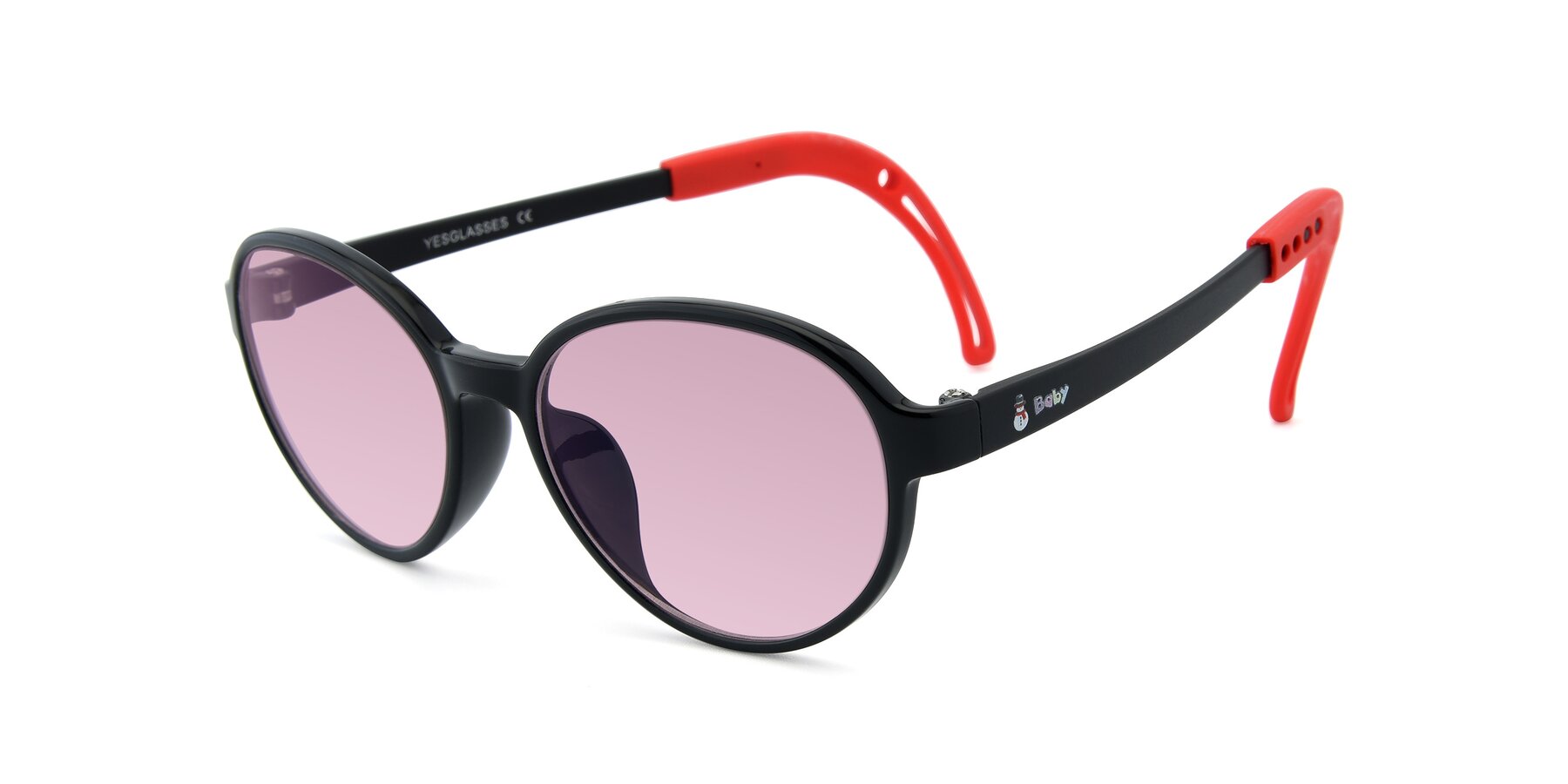 Angle of 1020 in Black-Red with Light Wine Tinted Lenses