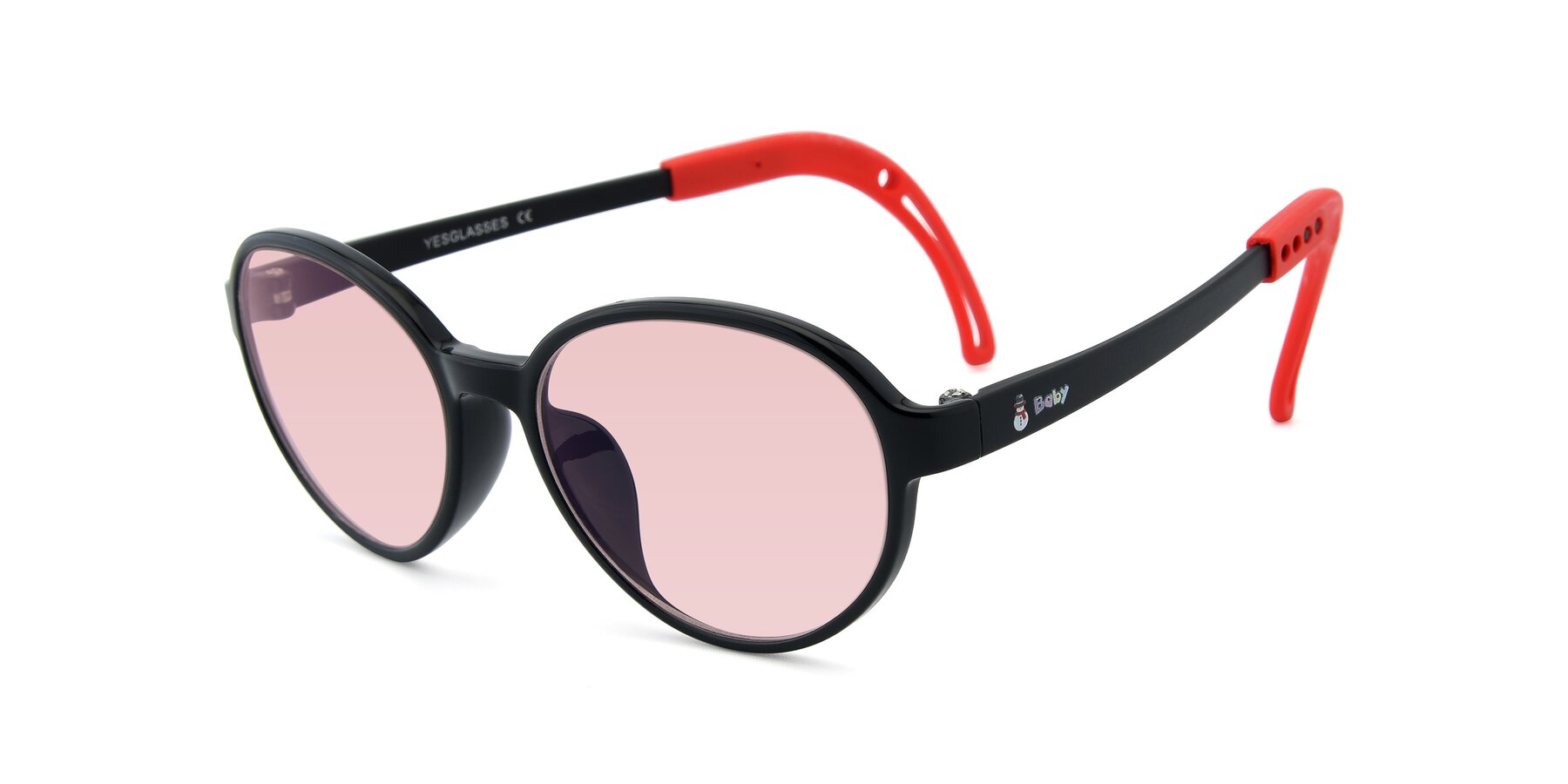 Angle of 1020 in Black-Red with Light Garnet Tinted Lenses