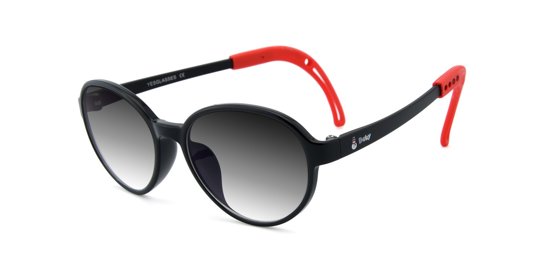 Angle of 1020 in Black-Red with Gray Gradient Lenses