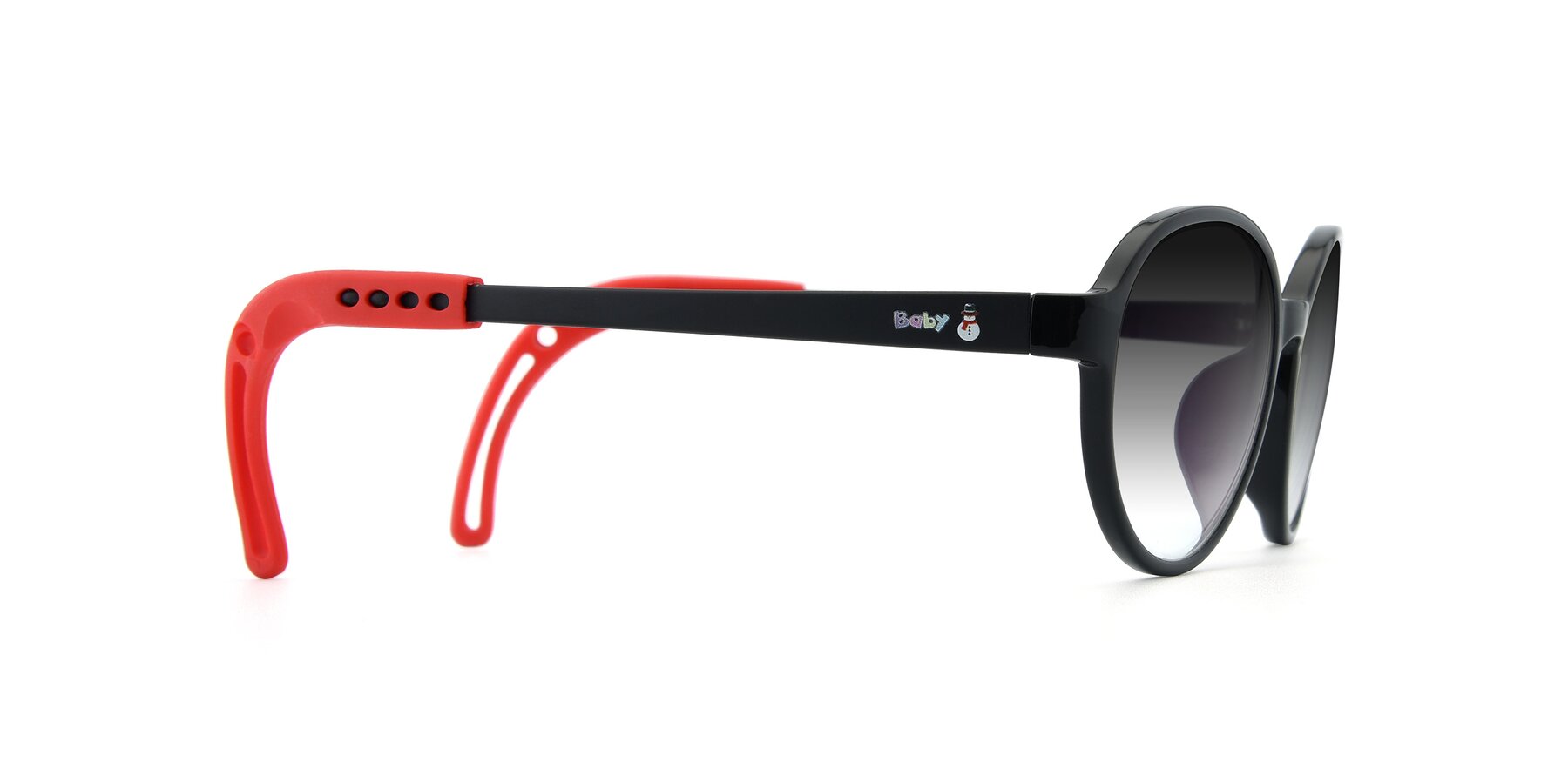 Side of 1020 in Black-Red with Gray Gradient Lenses