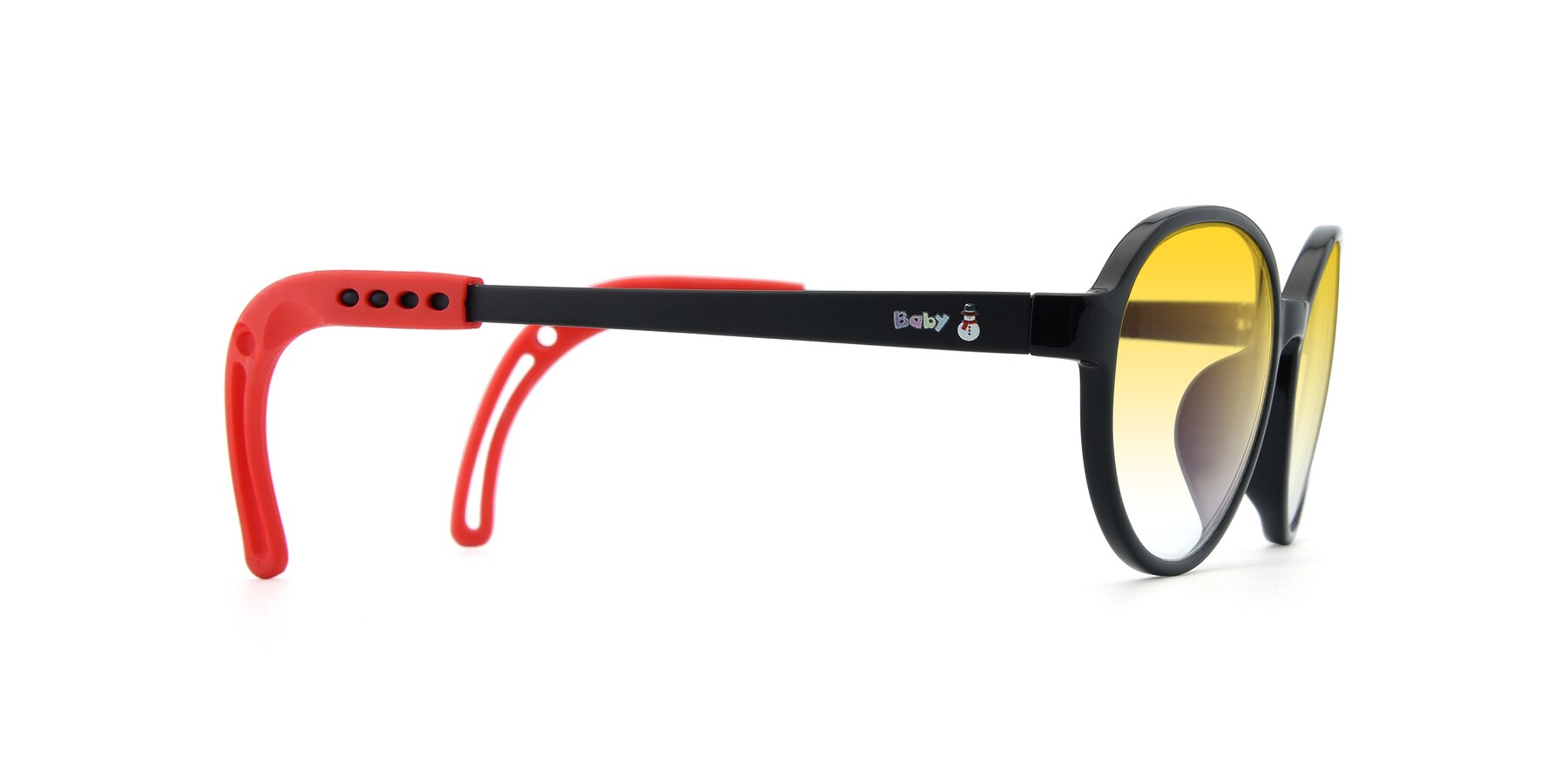 Side of 1020 in Black-Red with Yellow Gradient Lenses