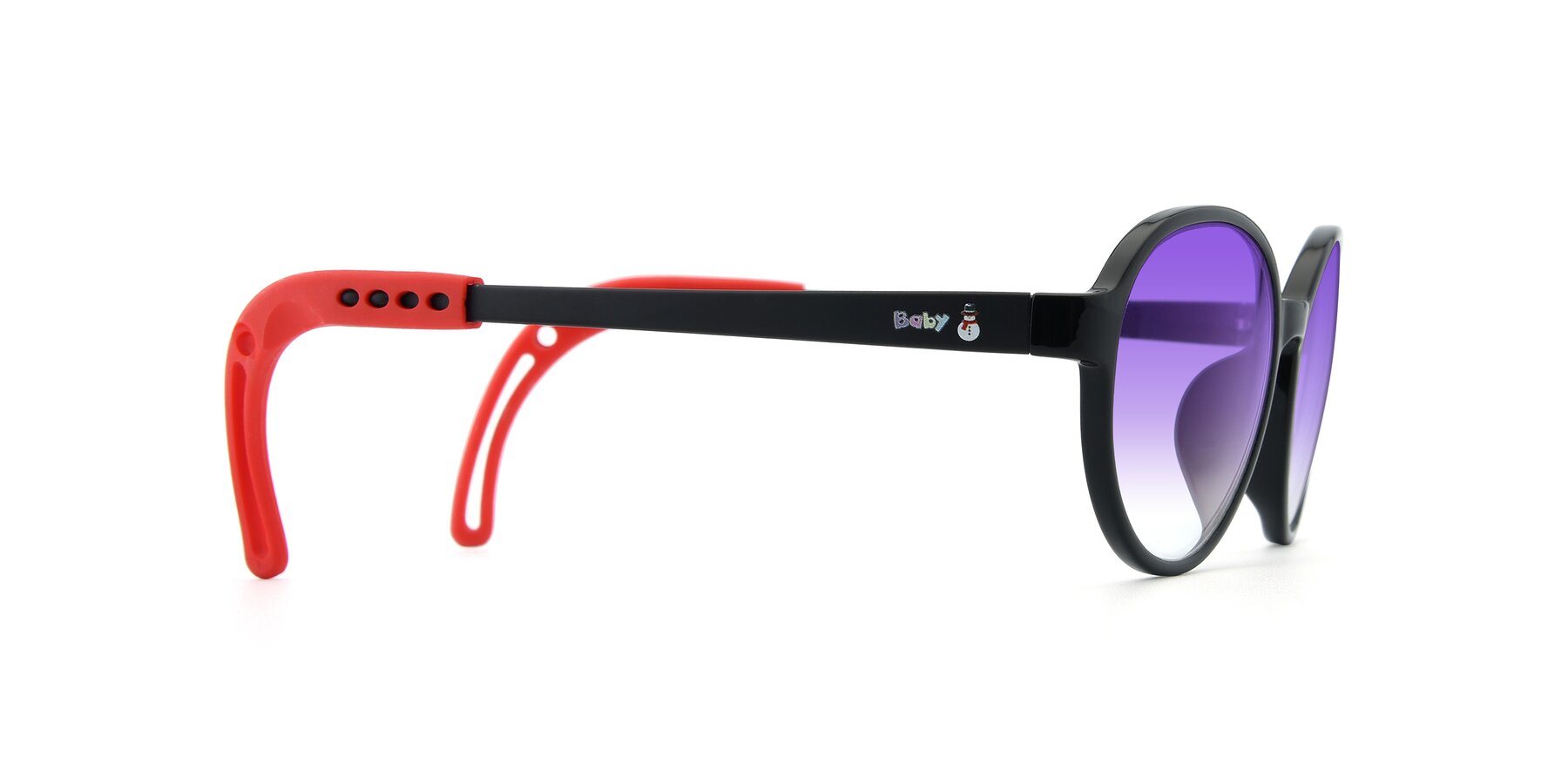 Side of 1020 in Black-Red with Purple Gradient Lenses