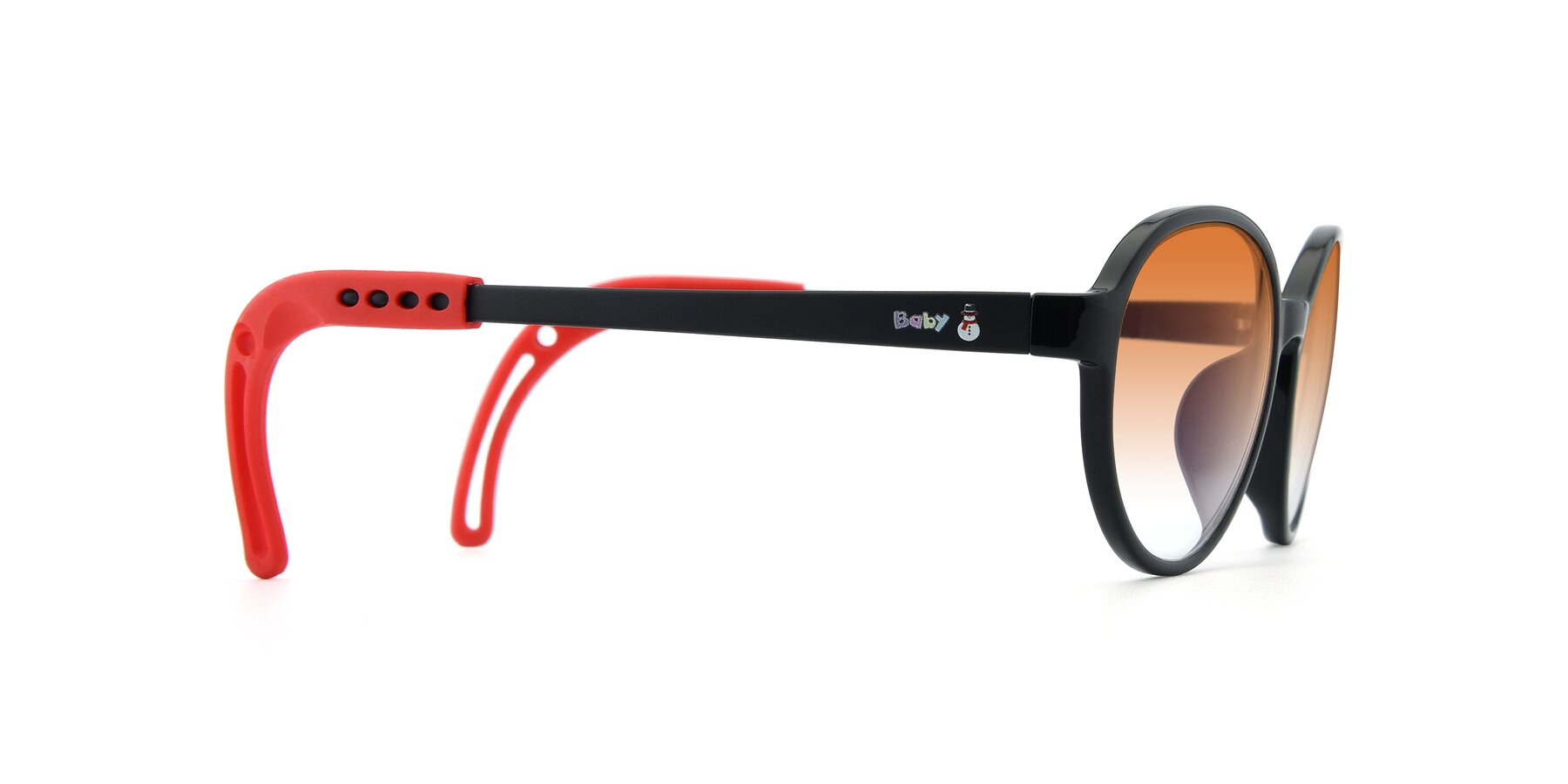Side of 1020 in Black-Red with Orange Gradient Lenses